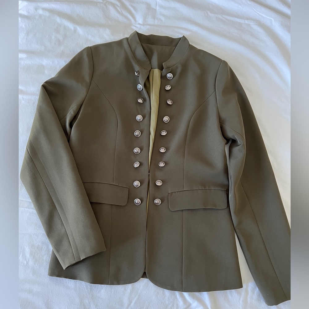 Military style women’s jacket, size: S. Fully lined, open front - Picture 4 of 11